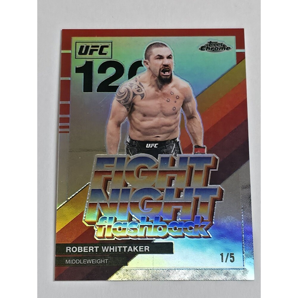 2026 Topps Chrome UFC - Friday Night Flashback Robert Whittaker Red Refractor /5